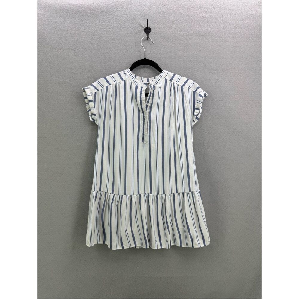 Elizabeth and James Womens Blue White Striped Joana Tunic Mini Dress Size 12